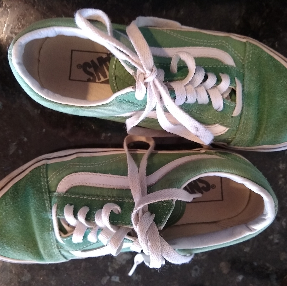 Vans Old Skool Green Suede/Canvas